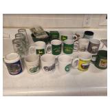 John Deere Advertising Mugs and Glasses Assortment