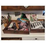 Kitchen Utensils, Cutlery, Measuring Spoons, and Linens