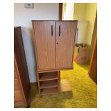 Wood Entertainment Center Cabinet with Drawers and Shelves