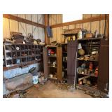 Metal Storage Cabinet with Contents