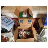 Holiday Decor Lot with Holiday Time Collectibles and Santa Ornaments