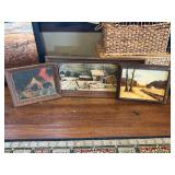 Group of Three Framed Farm Landscape Pictures
