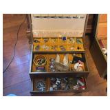 Assorted Jewelry Collection in Storage Box