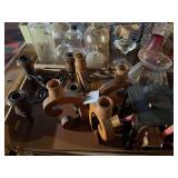Assorted Candle Holders and Glass Vessels