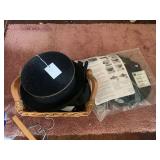 Assorted Apparel and Accessories Including Hats, Ties, and Back Brace