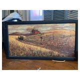 Framed Print Depicting Rural Landscape with Horse and Buggy