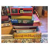 Assorted Board Games and Puzzles including Hang on Harvey, Deluxe Guild Jig Saw Puzzle, Dastardly and Muttley