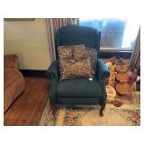 Upholstered Wingback Recliner with Pillows
