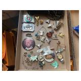 Western Belt Buckles, Buttons, Pins and Jewelry Assortment