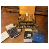 Jewelry Assortment with Jewelry Box and Accessory Containers