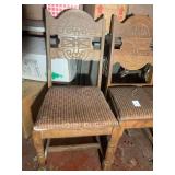 Set of Four Carved Oak Dining Chairs