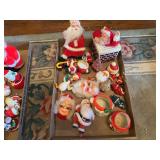 Assorted Santa Claus Christmas Ornaments and Decorations