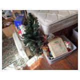 Vintage Holly Time Tree Turner, Holiday Decorations and Luminaries Assortment