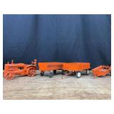 (4) 1/16 AC Tractor, Wagons, Spreader