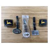 (5) John Deere Watch Fobs + Caps