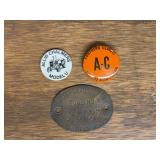 (3) Allis Chalmers Tool Tag + Buttons