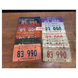 (20) Illinois License Plates
