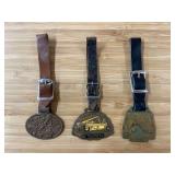 (3) Marion, Le Tourneau, Bucyrus Erie Watch Fobs