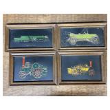 (4) Steam Engines, Locomotive, Chevrolet Art