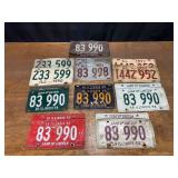 (18) Illinois License Plates