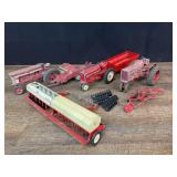 (7) 1/16 IH Tractors + Implement Ertl