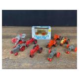 (10) 1/43 Tractors + Combine Ertl