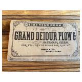 1883 Grand Detour Plow Co. Yearbook