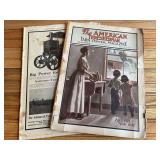 (2) 1914 American Thresherman + Thersherman's Review Magazines