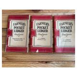 (3) John Deere Farmer's Pocket Ledgers
