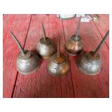 (5) Ford Oil Cans