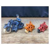 (3) Cast Iron Motorcycles