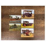(5) Tractor + Steam Engine Postcards
