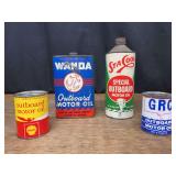 (4) Outboard Motor Oil Cans