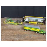 (3) 1/64 John Deere Semis Ertl