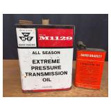 (2) MF + David Bradley Oil Cans