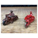 (2) Cast Iron Motocycles
