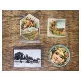 (4) Deering Trade Cards + Postcard