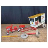 (3) Milk Wagon, Pedal Tractor, Pencil