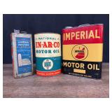 (3) Imperial, EN-AR-CO, Eveready Prestone Cans