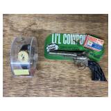 (2) Cap Gun + Mickey Mouse Watch