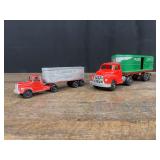 (2) Semis Tootsietoy + Hubley