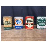 (4) Motor Oil Cans