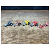 (5) Pulling Tractors + Sled Galoob