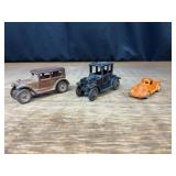 (3) Cast Iron Cars + Truck
