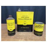 (3) John Deere Oil Cans