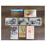 (8) Trade Cards + Postcards