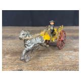 Cast Iron Cart + Horse