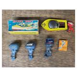 (6) Boat + Outboard Motors