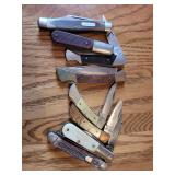 Assorted Folding Pocket Knives Including Buck and Barlow Brands