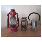 Collection of Three Assorted Lanterns Including Dietz Junior and Conger Lantern